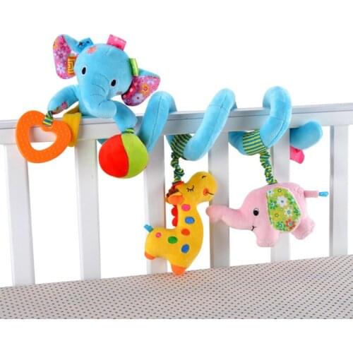 Cute Animal Baby Bed Crib Rattles Soft Cotton Toys For Baby Newborn Infantil Rattle Bedding Hanging Bell Pendant