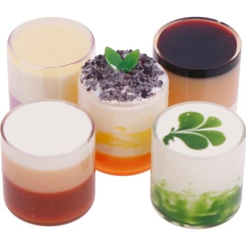 1:12 DollHouse Miniature Mini Mousse Cake Cup Tiramisu Model Accessories Toy For Dollhouse Decals New