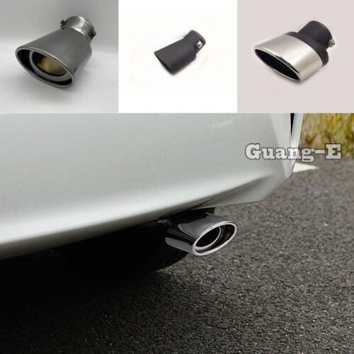 Car Styling Cover Muffler Exterior End Pipe Dedicate Exhaust Tip Tail Outlet Ornament Parts For Honda Fit Jazz 2017 2018 2019