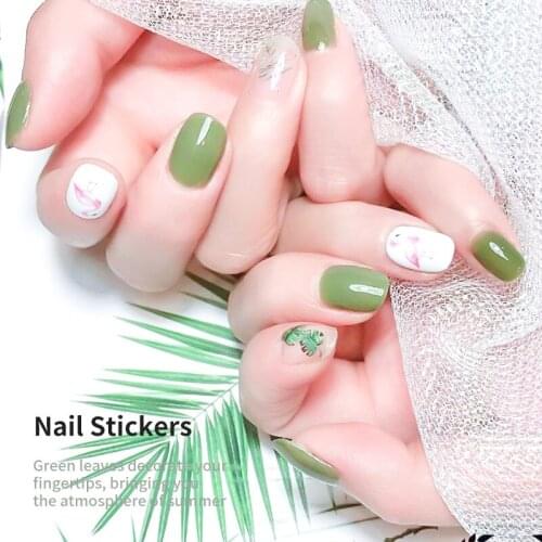 Nail Art Stickers Fresh Flowers Leaves Cactus Set DIY Adhesive Nail Accessories Nail Decoraion NE