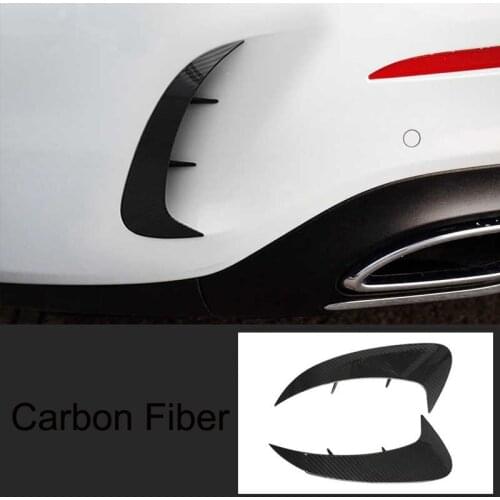 Car Styling Rear Side Body Stickers Splitter Spoiler Air Knife Decoration Trim 2Pcs For Mercedes Benz A Class Sedan 180 200 2019