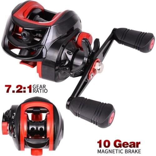 2021 New Metal Spool Baitcasting Reel 8kg Max Drag 7.2:1 High Speed Gear Ratio Bait Casting Fishing Wheel Fishing Reel