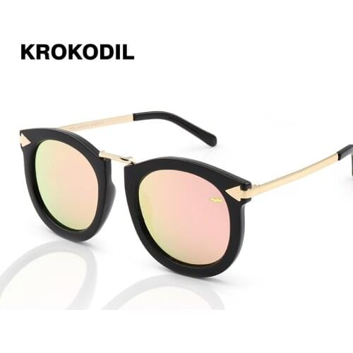 KROKODIL Gafas Fashion Women Sunglasses Brand Designer Luxury Vintage Sun glasses Big Full Frame Eyewear Women Glasses 86027