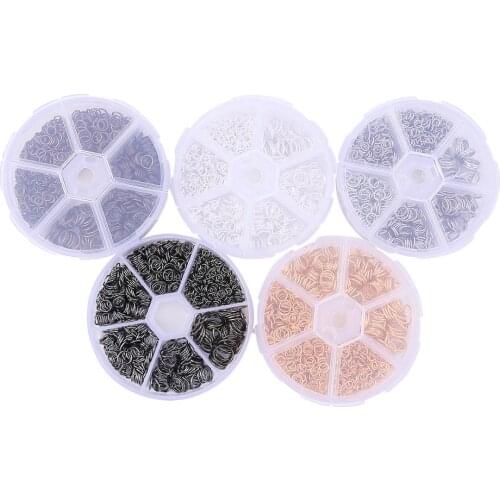 3/4/5/6/7/8/10 mm Alloy Accessories Jewelry Findings Open Jump Rings/Lobster Clasp/Earring Hooks For DIY Jewelry Making Supplies