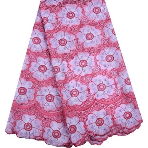 Polish Lace Fabric High Quality Pink Swiss Voile Lace In Switzerland Nigerian Dry Swiss Voile Lace Embroidery Lace Fabric S1140