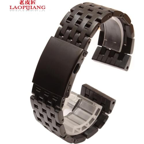 Silver stainless steel strap black 24mm 26mm 28mm 30mm metal watchband for diesel DZ4283 DZ7221 DZ7257 DZ7334 watch band