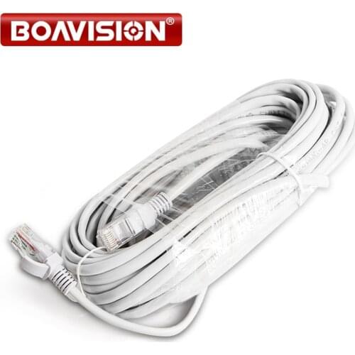 10m / 20m / 30m / 50m Gray CAT5/CAT-5e Ethernet Cable RJ45 CCTV Network Lan Cable For NVR System IP Cameras