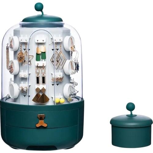 New Fashion Leisure Jewelry Storage Box Jewelry Earrings Necklace Display Stand Large Capacity Jewelry Storage Box Household