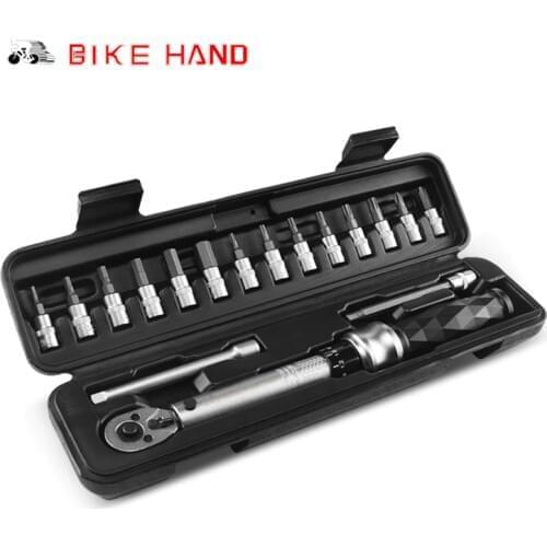 Bike Hand MTB 1-25 NM Bicycle Repair Hex Key Tool Set Ratchet Torque Wrench Kit Multi-function Road Bike Wrench Allen Bit Tools