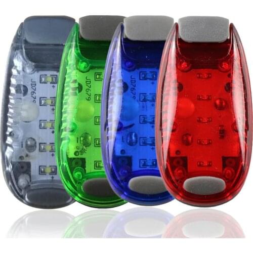 Bicycle Taillight Helmet Light Reflective Equipment Night Riding 5LED Bicycle Parts Safety Bicycle LED Light Clip Running Light