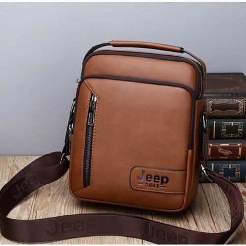 High Quality Mens Leather Shoulder Bag Messenger Bags Male Small Vintage Men Business Bag For Men Daily Man Handbags For IPAD