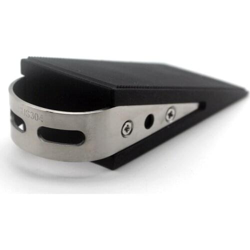 1pcs Rubber Door Stopper Wedge Block Guard Wind Dust Blocker Stopper Protector For Home Children Office With Stainless Steel