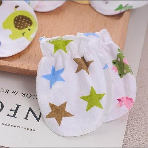 10 Pairs New Born Baby Anti Scratching Gloves Cotton Newborns Fashion Protection Face Cute Glove Infant Cartoons Scratch Mittens