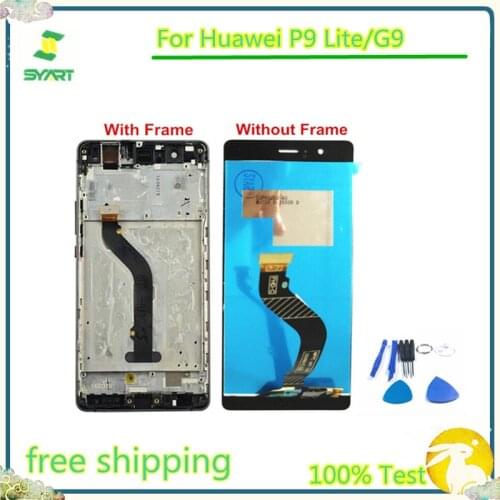100% Tested 5.2 inch LCD Display Touch Screen With Digitizer Assembly Frame With Free Tools For Huawei P9 Lite Venus VNS-TL00 G9