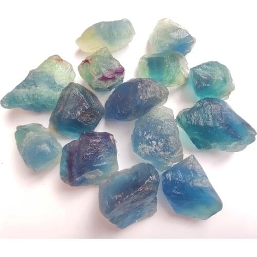 2-5cm Natural Blue Fluorite Purple Crystal Stone Rock Pendant Rough Gravel Tumbled Bulk Quartz Healing Reiki Natural Stones