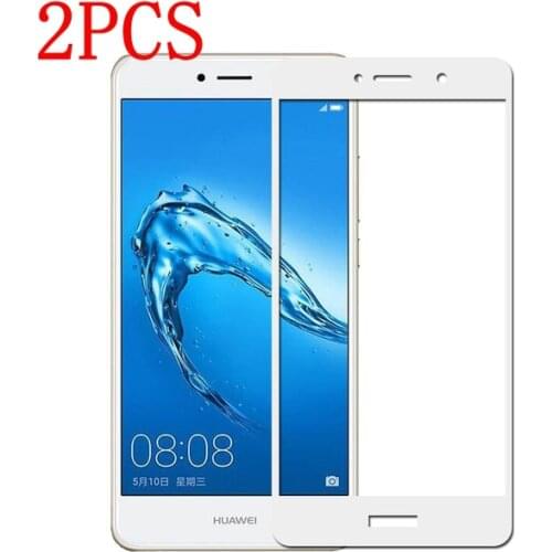 2PCS Full Cover Tempered Glass For Huawei Y7 2017 Screen Protector protective film For Huawei Y7 2017 glass