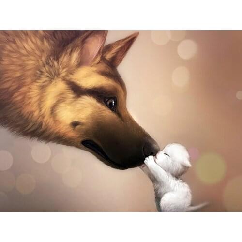 3d nature Diamond embroidery full drill Diamond painting German Shepherd 5d diy diamond painting Cross Stitch Rhinestone mosaic