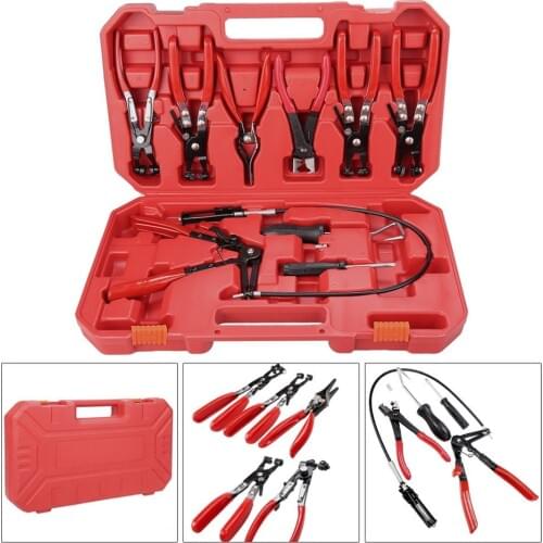 9pcs Hose Clamp Plier Set Cooling System Hose Clamp Auto Hand Tool Set Hose Clamp Plier