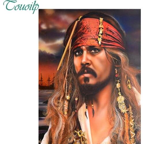 Diamond embroidery pirates Captain Jack Sparrow 5d diamond painting,full diamond mosaic picture of rhinestones cross-stitch gift