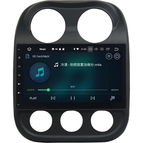 10.1" Android 8.0 Car DVD Radio GPS Navigation for Jeep Compass 2014 2015 4GB RAM Car Audio Bluetooth WIFI USB 32GB ROM