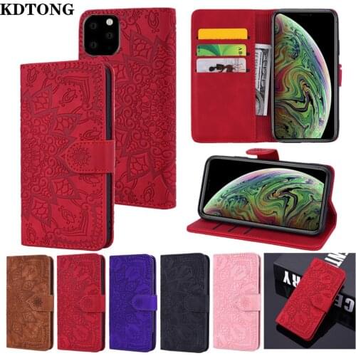 3d Emboss Case for iPhone 12 11 Pro Max XS XR SE 2020 Mini 6 7 8 Plus Luxury Flip Leather Wallet Protection Phone Cover Coque
