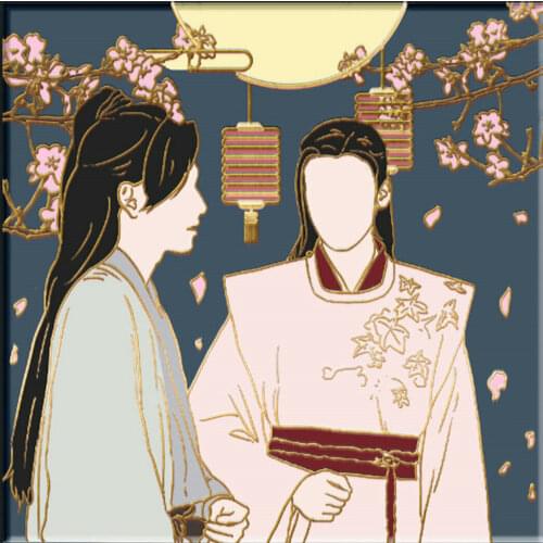 WORD OF HONOR Shan He Ling Wen Kexing Zhou Zishu Metal Badge Pin Brooch