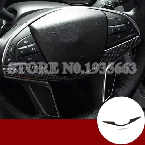 For Cadillac XT5 Carbon Fiber Interior Steering Wheel Trim Cover 2016-2018 1pcs Car Accessories Interior Car Decor Car Trim