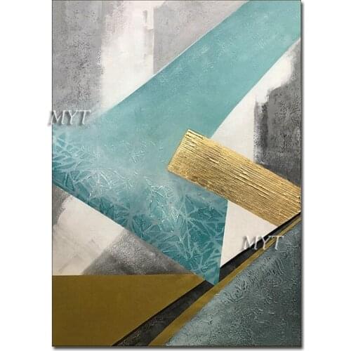 HOME DECOR Hand-painted wall art painting abstract geometric oil painting for living room bedroom decoration frameless