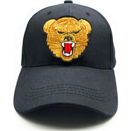 Bear animal embroidery cotton Casquette Baseball Cap hip-hop cap Adjustable Snapback Hats for kids men women 201