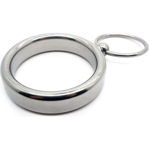 Stainless Steel Penis Ring Male Delay Ejaculation Ball Stretcher Cock Ring Scrotum Stretcher BDSM Sex Toy For Men Sex Ring A116