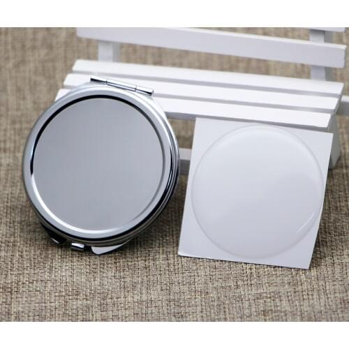 500pcs 62mm compact mirror Kit-Pocket mirror blank-Two-sided Blank Compact Mirrors with Epoxy Resin Stickers