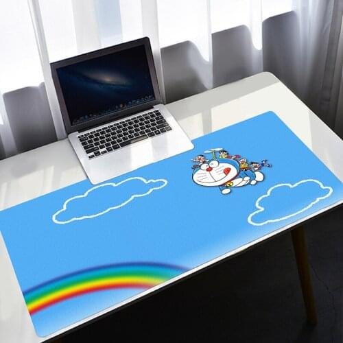 Cute Doraemon Cartoon Mouse Pad Pc Gamer Girl Pink Mousepad Xxl Large Speed Computer Accessories Table Pads Gaming Keyboard Mats