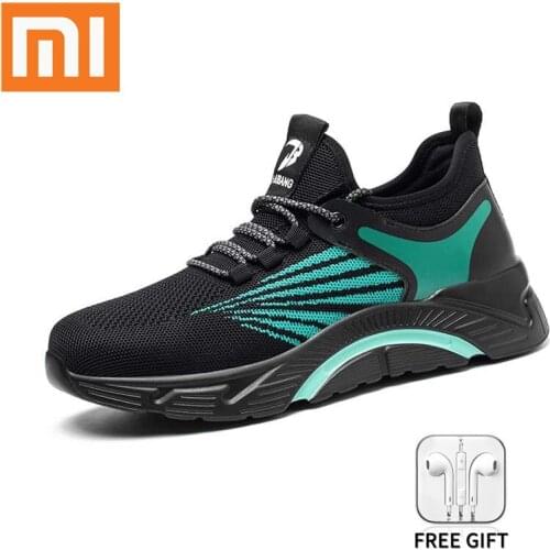Xiaomi Youpin Mens Safety Shoes Kafra Midsole Puncture-resistant Construction Shoes Steel Toe Caps Breathable Casual Shoes