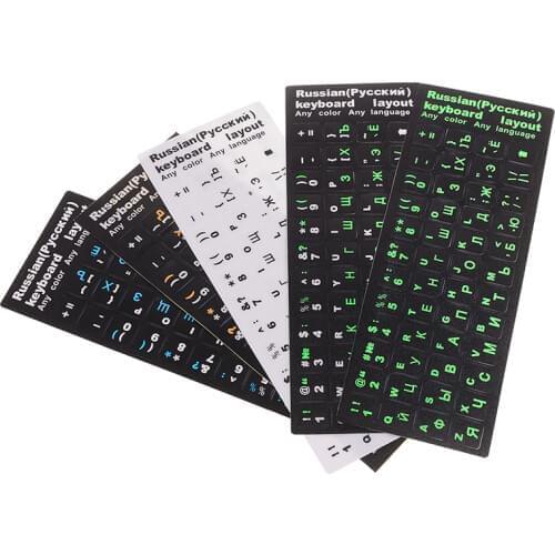 New Russian Letters Keyboard Stickers For Notebook Computer Desktop Keyboard Cover Covers Russia Sticker For Laptops