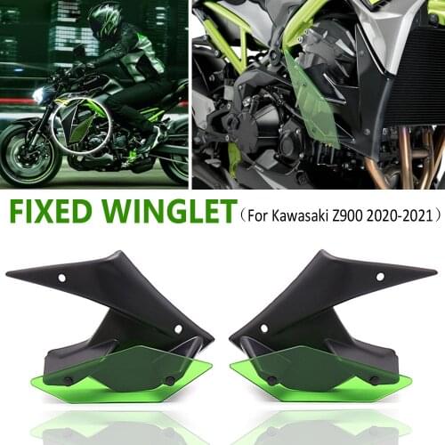 Z900 2020- NEW Motorcycle Parts Side Downforce Naked Spoilers Winglet Fixed Wing Winglet Fairing Wing For Kawasaki Z 900 2021