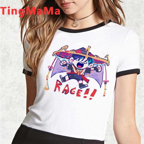 Genshin Impact Keqing clothes male aesthetic 2021 vintage casual top tees kawaii vintage