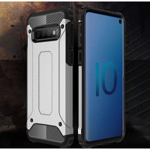 PC+TPU Hybird Protective Cases For Samsung Galaxy S10 G9730 within Heat Radiation Nets Precise Holes Outdoor Shockproof Cases
