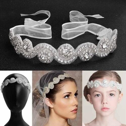 High Grade Simple Wedding Bridal Flower Shape Accessories with Fashion Luxurious Rhinestone Headband Princess Headband LXH