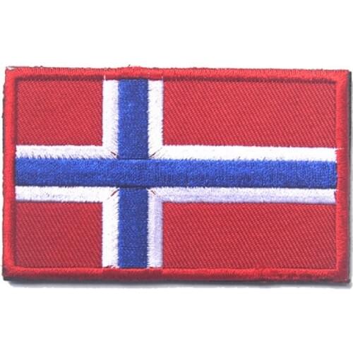3D Embroidery Armband Norway Flag Patch Military Tactical Clothing Backpack Caps Vietnam Flag Patch Badge