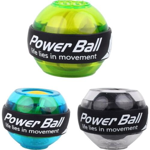 Rainbow LED Muscle Power Ball Wrist Ball Trainer Relax Gyroscope PowerBall Gyro Arm Exerciser Strengthener Fitness Equipments
