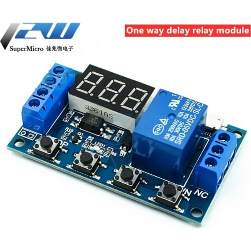 6-30V relay module trip delay switch circuit timer adjustable cycle
