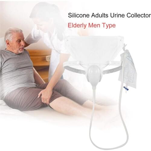 Wetips Silicone Adults Urine Collector Urinal Portable Urinary System Urination Device Urinal Reusable Urine Collector Bag