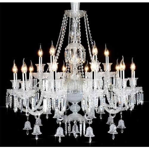 Transparent candle crystal lamp crystal chandelier lighting led dining room light large crystal chandelier modern candle lamps