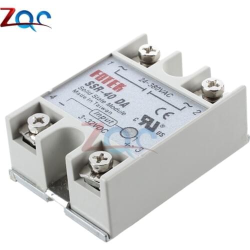 Solid state Relay SSR-10DA SSR-25DA SSR-40DA SSR-50DA 10A 25A 40A 50A actually 3-32V DC TO 24-380V AC SSR 10DA 25DA 40DA 50DA