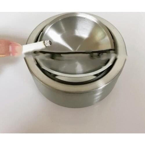 High Quality Durable Stainless Steel Cigarette Ashtray Ash Storage Case Gifts Ashtray With Lid Round Cigar Smoking Accessories