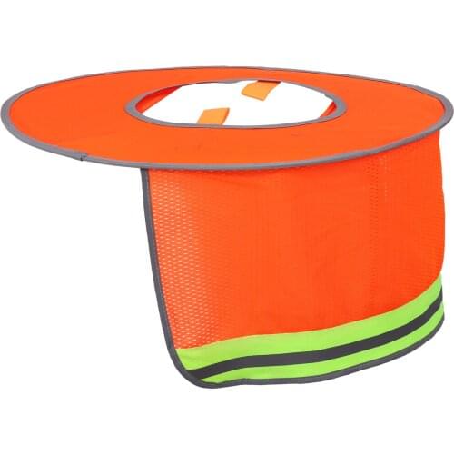 Summer Sun Shade Safety Hat Neck Shield Sun-protection Hats Reflective Stripe Mesh Reflective Cap Cover for Construction Workers