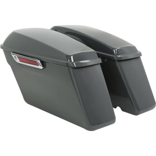 Motorcycle Hard Saddlebags For Harley Touring Road King Electra Glide Street Glide 2014-2021 Gunship Gray