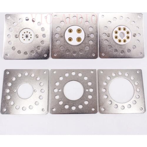 1PC Vacuum Tube Shock Proof Iron Plate Tube Socket Mounting Plate 6CA7 6550 6SN7 2A3 300B KT88 EL34 Hifi Audio Tube Amplifier