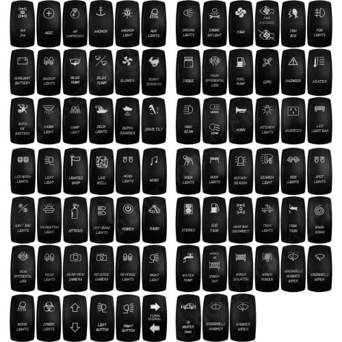 Backlit Switch Cap Cover Only for Car Boat Narva 4x4 Rocker Toggle Switch Replacing, 69 Designs