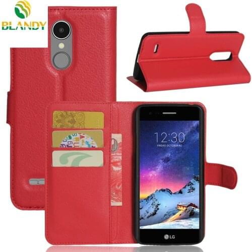 100pcs/lot For LG K4 2017 Litchi lych Wallet Flip leather PU +TPU case For LG K4 2017 European version